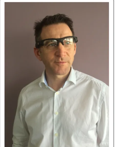 Fig. 1 The video camera head glasses were unobtrusive even forparticipants who wore spectacles underneath