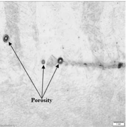 Figure 8, was observed and characterized to be susceptible Moreso, the microstructure of this composite illustrates in to porosity and thereby resulted in a fully densed deposit