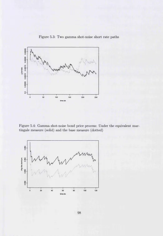 Figure 5.3: Two gamma shot-noise short rate paths