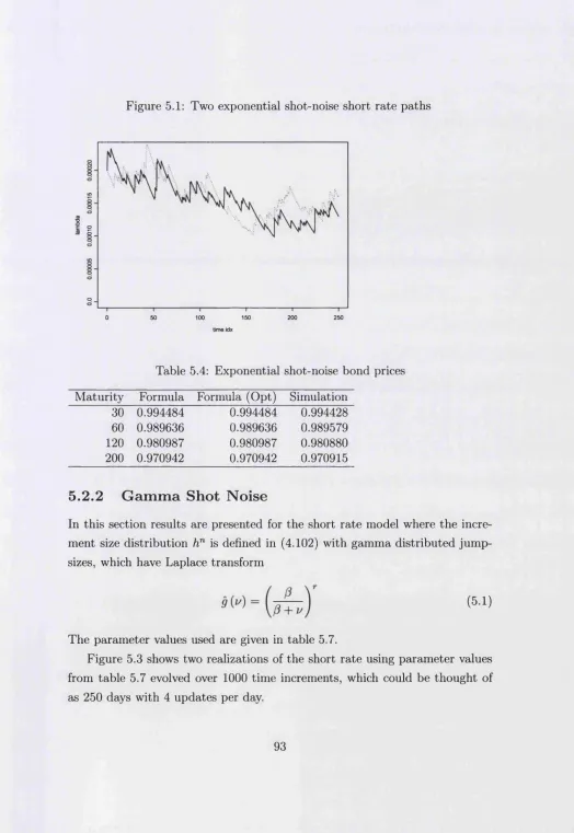 Figure 5.1: Two exponential shot-noise short rate paths
