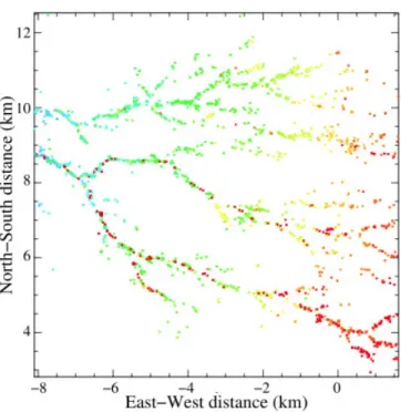 Figure 2.8: Plan view of the dendritic structure breakdown of a lightning flash.