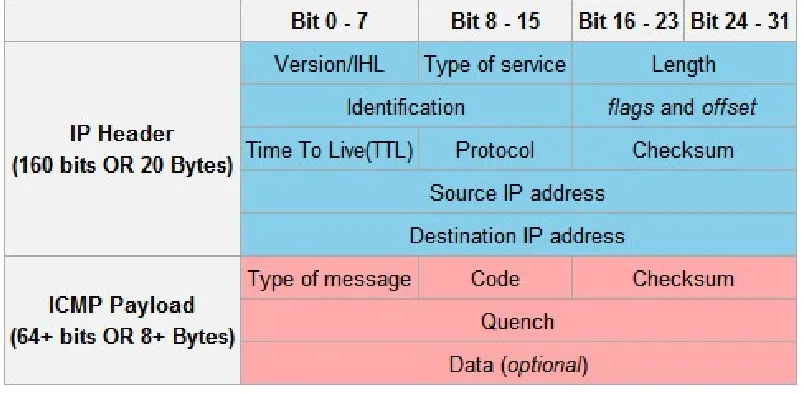 Figure  1. ICMP Packet Structure