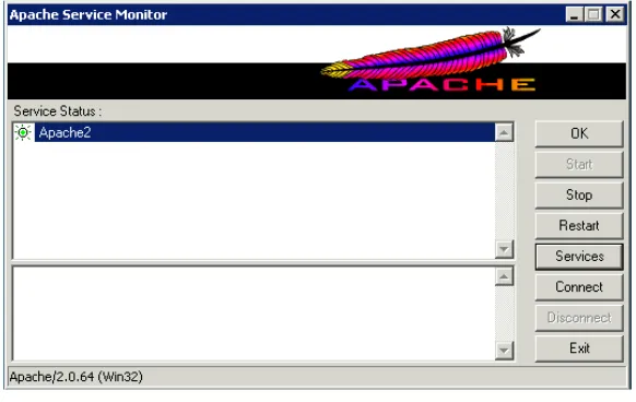 Figure 4.14: Apache Service Monitor 
