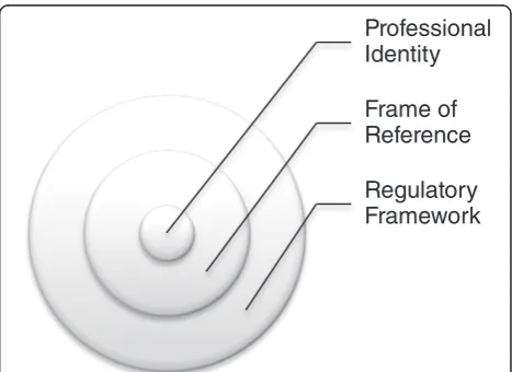 Fig. 3 Regulatory Frameworks provides a frame of reference forprofessional identity