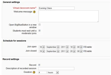 Fig. 10. Integration BBB and Moodle                                                                            
