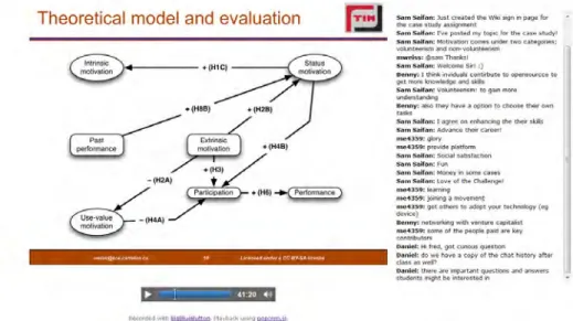 Fig. 11. Playback of a recorded lecture within BigBlueButton 