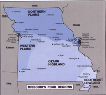 Figure 3.2 illustrates the general delineation of these geologic regions. 