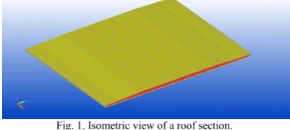Fig. 1. Isometric view of a roof section. 