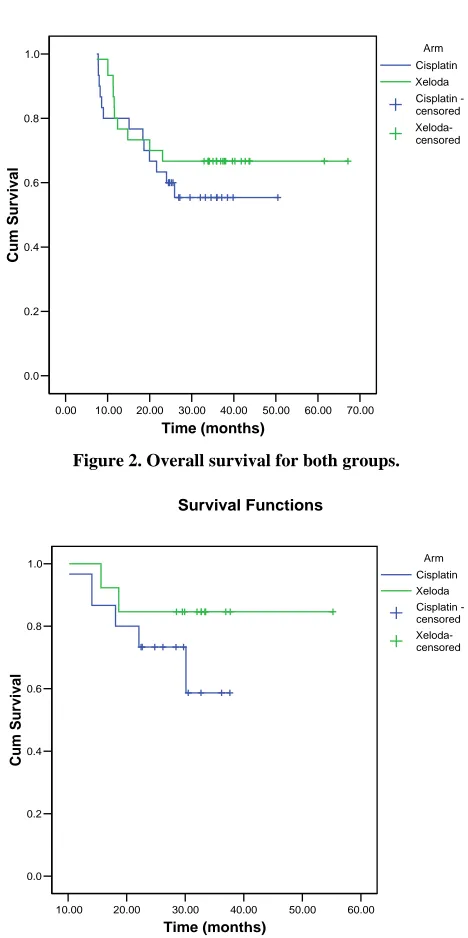 Figure 2. Overall survival for both groups. 