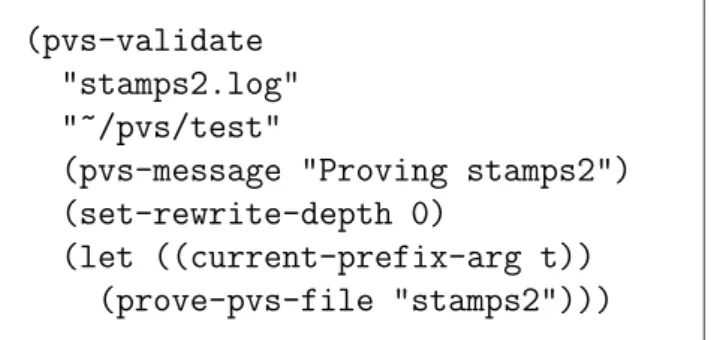 Figure 5.2: Example Use of pvs-validate