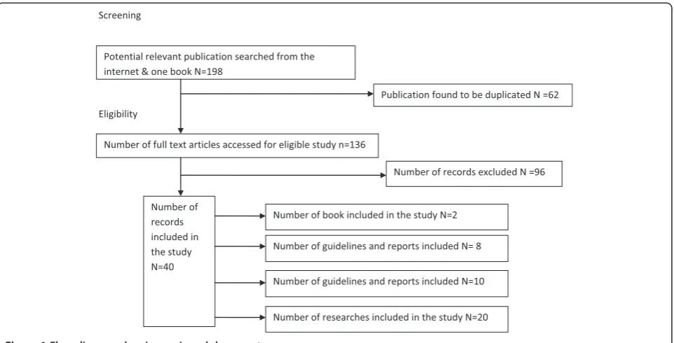 Figure 1 Flow diagram showing reviewed documents.