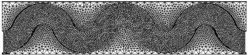 Figure 2. The unstructured FLUENT  mesh  