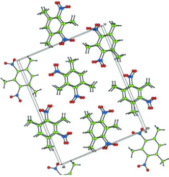 Figure 3The crystal packing of (I) at 293 K, according to the direction [100]. 