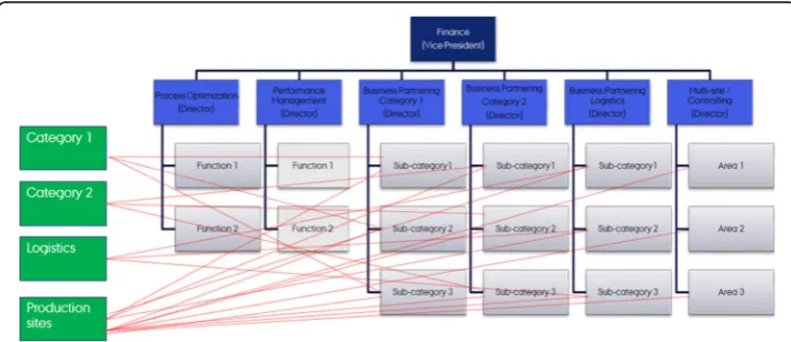Fig. 2 The new finance organization perceived by middle managers. The figure depicts how middlemanagers perceive the new finance organization