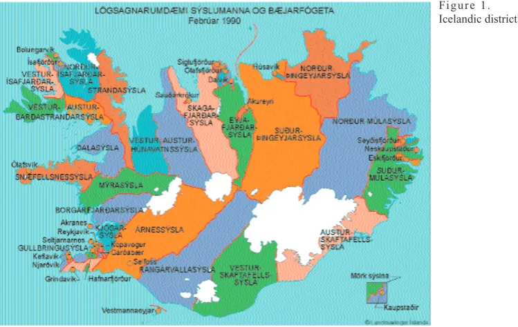 Figure 1. Icelandic districts.