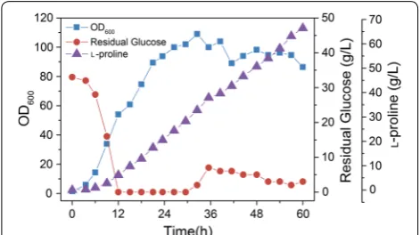 Fig. 7 Fed-batch culture of Pro-6 in a 7.5-L bioreactor