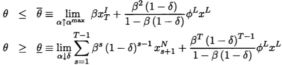 Figure 2 depicts xt (i.e. the last endogenously determined inflation rate) as a function of 