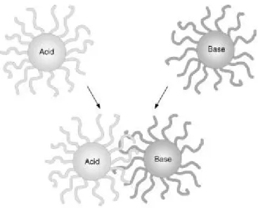 Figure 1.5  Acid- and base-containing star polymers without interaction abilities. [49]  ©  2005 Wiley-VCH Verlag GmbH &amp; Co