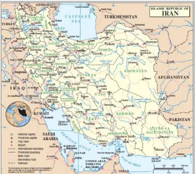Figure 3.4 Map of Iran (United Nations, 2004) 