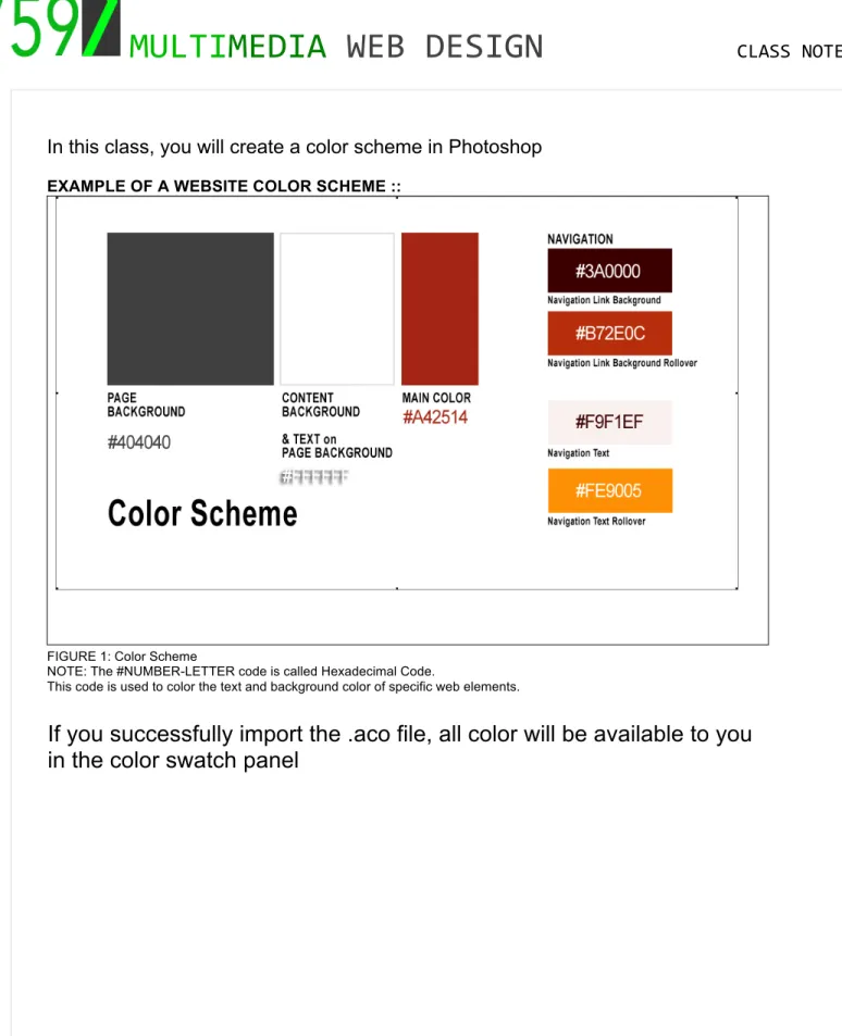 FIGURE 1: Color Scheme 