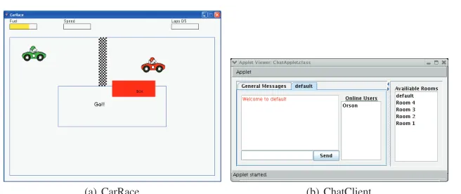 Fig. 1 Screenshots of the object applications.