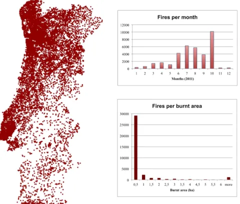 Fig. 10. Spatial Distribution of the Fires Data Set for 2011. 