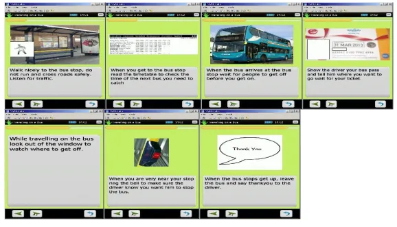 Figure 1 Personal Trainer Application for getting the bus 