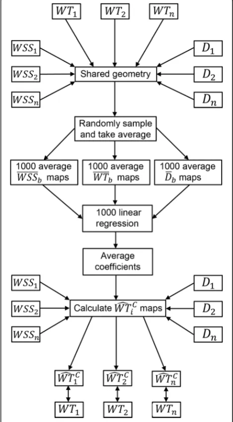 Fig. 1 Schematic overview of the workflow for predicting wallthickness maps from cohort-averaged wall shear stress and diameterC