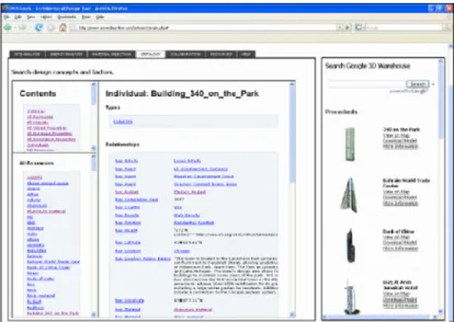 Figure 6: Building information displayed through ontology. 