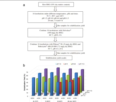 Figure 2 Comparison of solubilization yields under different combinations of temperatures, pHs, and times