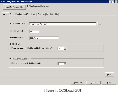 Figure 1. OCSLoad GUI 