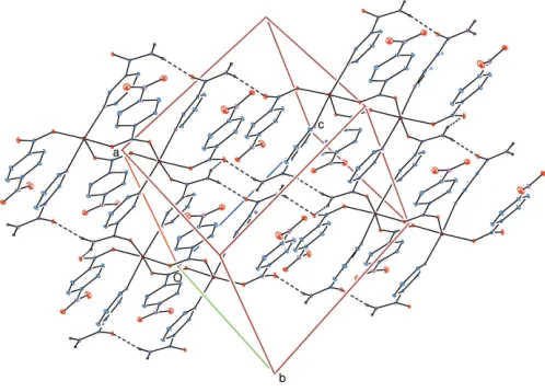 Figure 3Part of the crystal packing of the title compound, showing the eight- and