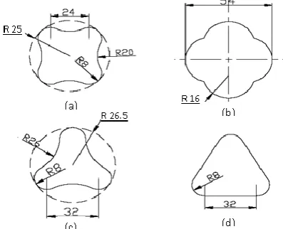 Fig. 2.  Sequence of star cup drawing by the present process through a conical die without blank holder (die sectioned to clarify) 