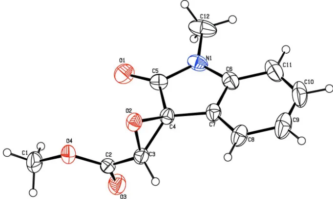 Figure 1The molecular structure of the title compound with displacement ellipsoids drawn at the 30% probability level