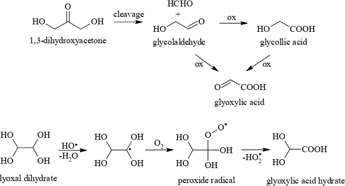 Figure 7. Formation of glyoxylic acid and glyo-