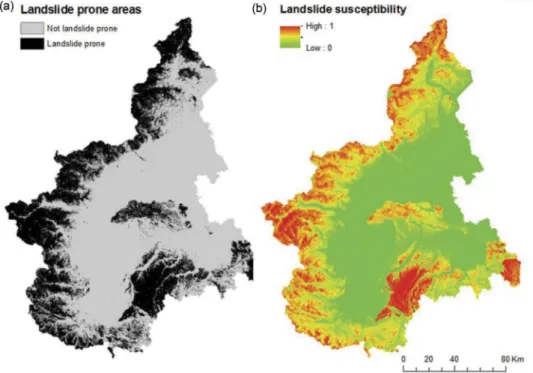 Table 3. Classi ﬁcation accuracy of the landslide susceptibility test dataset.