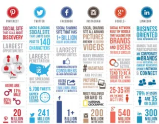 Figure 1. Social Media Comparison Infographic. Leverage  New Age Media.  Retrieved August 31, 2015 from 