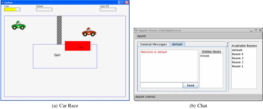 Figure 1: Screen-shots of the two systems used in the experiment.