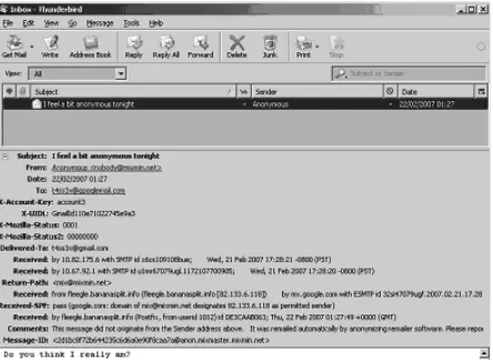 Figure 1. Anonymous mail details