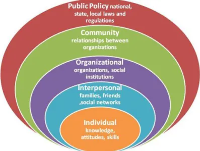Figure 6. NBCCEDP’s five levels of the socio-ecological model. 