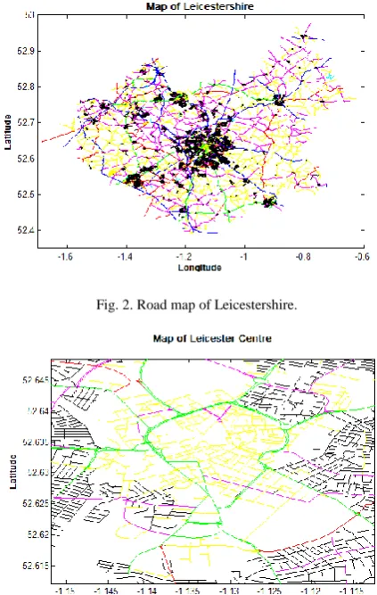 Fig. 3. Map of central Leicester. 