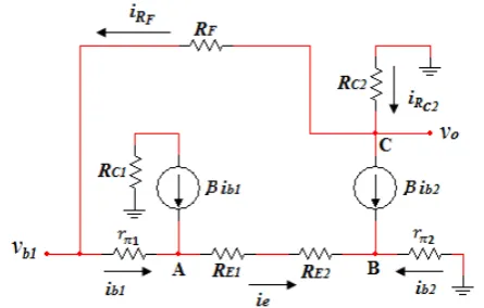 Fig. 6. The small-signal equivalent circuit for the designed circuit when the switch is closed