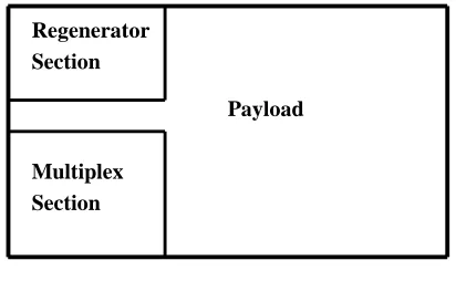 Figure 2. The generic physical view of theSDH frame structure. This needs to be con-trasted with the logical layered view shown inﬁgure 3.