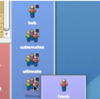Figure  2.  Several  representations  of  potential  recipients  and  providers  in  the  “other”  pane  of  the  sharing  palette