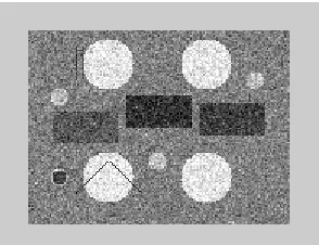 Figure 3(a) Tabletop image with  Gaussian noise 0.01  