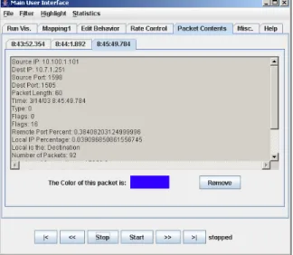 Figure 6: The details of selected visual elements, i.e., the raw data, are  displayed for each selected visual element within a tab within the main  control panel