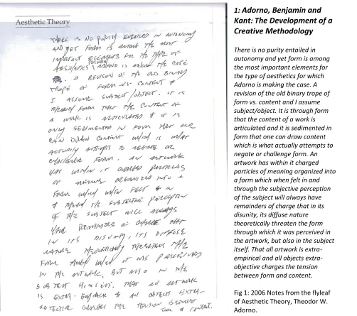 Fig 1: 2006 Notes from the flyleaf 