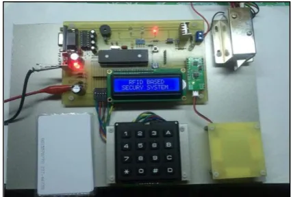 Fig. 19: Test Result of Constructed Door Lock System The range is found to be 8 to 10cm which is sufficient for the application of RFID access control