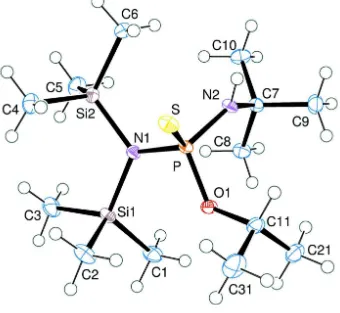 Figure 1An ORTEP view of the molecular structure of the title compound, with atom labels and 50% probability displacement 