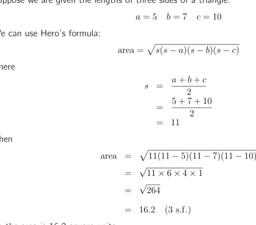 Figure 11. We are given two sides and the included angle.